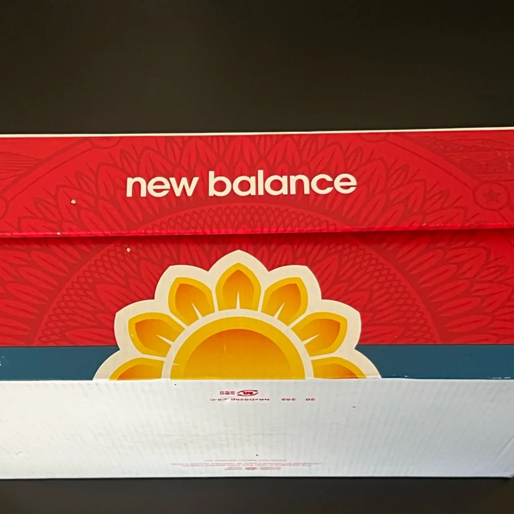 New Balance Red and Yellow Athletic Shoes with Chunky Sole - Picture 10 of 13